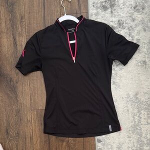 Black and Pink Short Sleeve Top